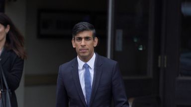 Chancellor of the Exchequer Rishi Sunak leaving his hotel to walk to his car as he attends the Conservative Party Conference in Manchester. Picture date: Tuesday October 5, 2021.